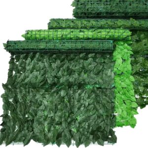 Dark Green Artificial Privacy Fence