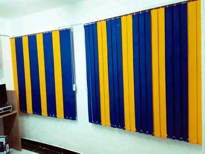 Blue & Yellow Vertical Blinds