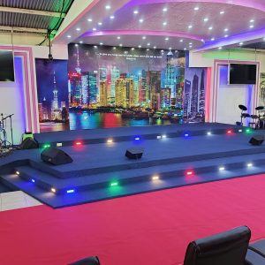 Luxury Blue Altar Wall to Wall Carpet
