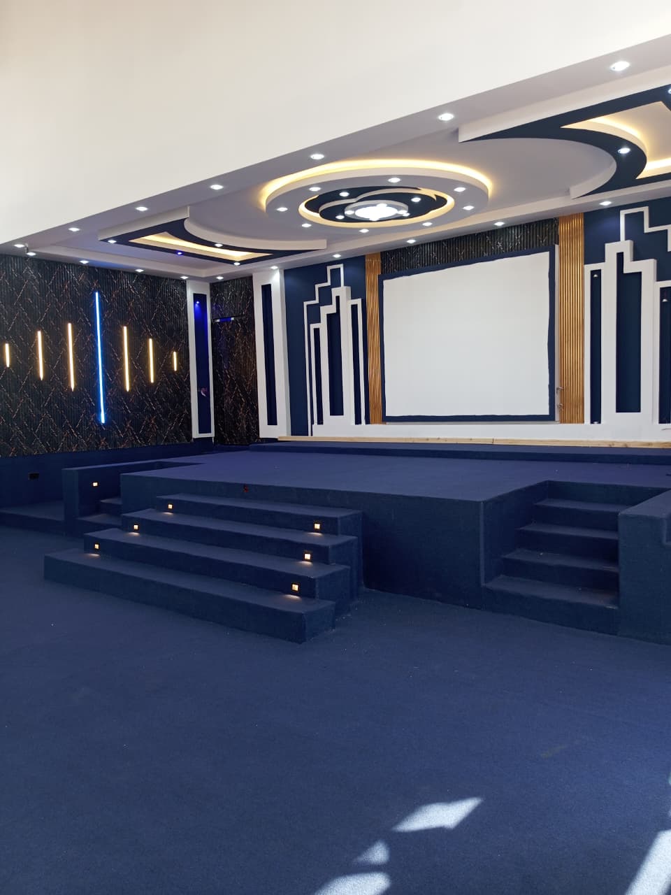 Navy Blue Wall to Wall Altar Carpet